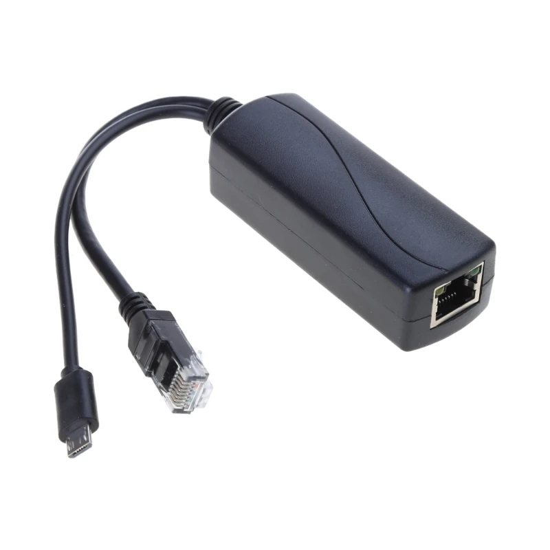 Gigabit PoE Splitter 5V 2.4 A TYPE-C /DC5521/Micro USB Power Plug Separator