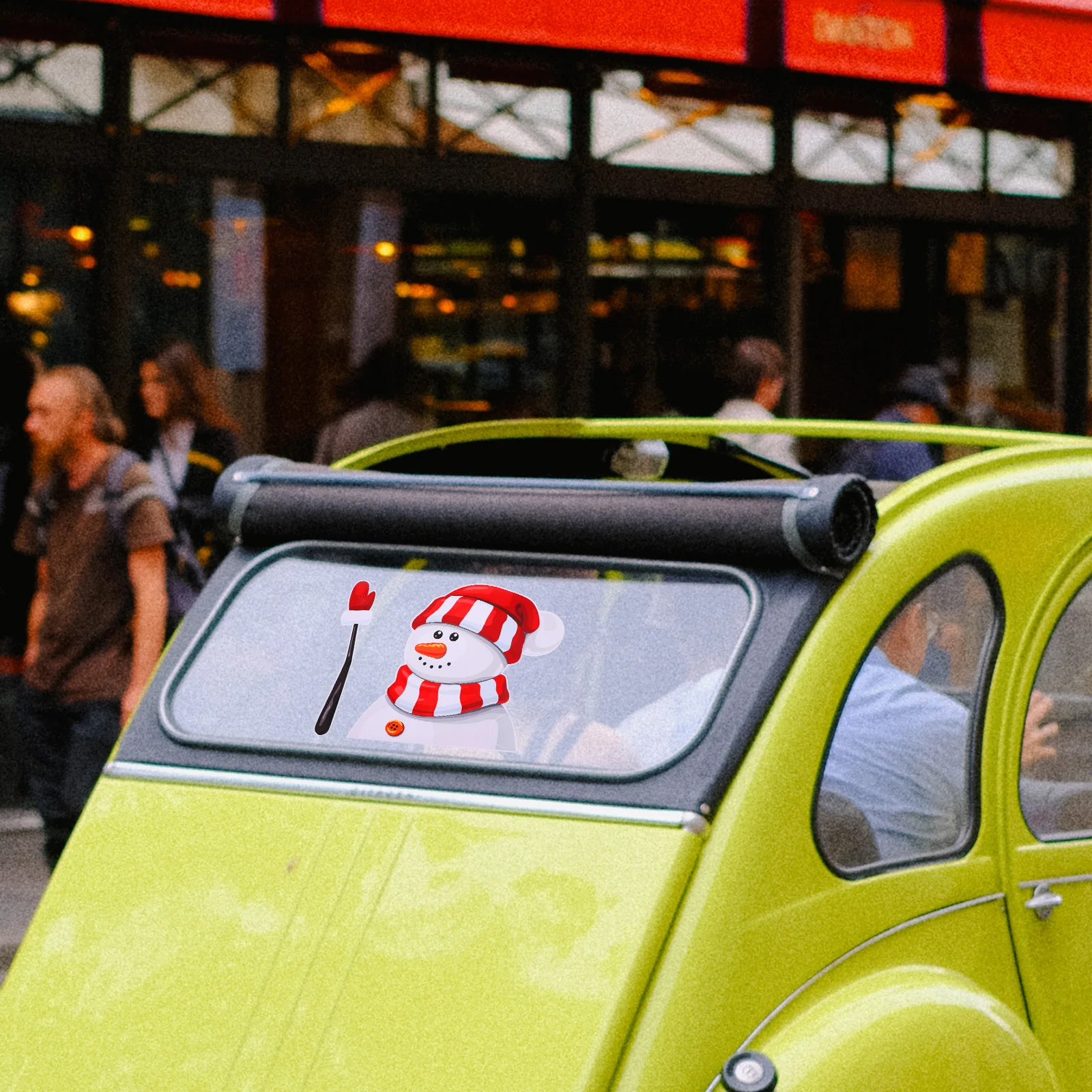 

Christmas Sticker Decor Waterproof Car Wiper Stickers DIY Decals Smooth Surfaces Christmas Elements Ideal Gift Car Accessories