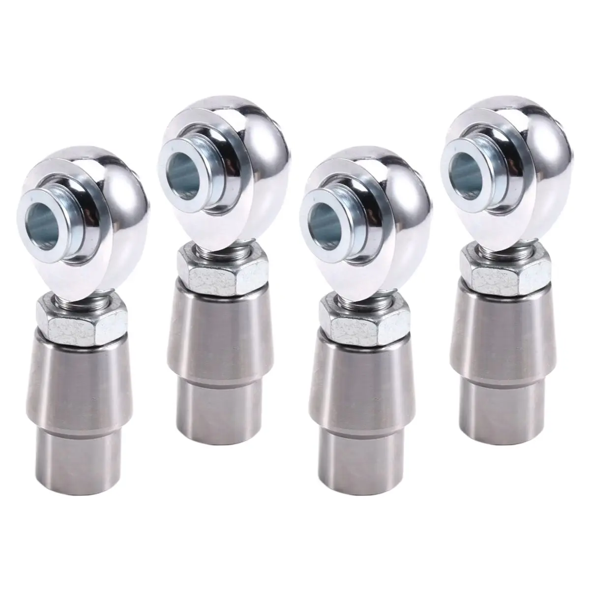 Compatible 4pcs 5/8''-18 Heim Joint Rod End Kit W/ Spacers,Tube Adapters & Jam Nuts Left Right Thread Heim Joint Car Accsesories