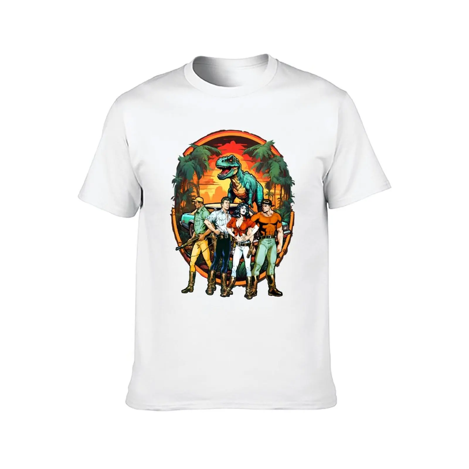 Cadillacs and Dinosaurs T-Shirt oversized t shirt anime stuff oversized t shirts for men