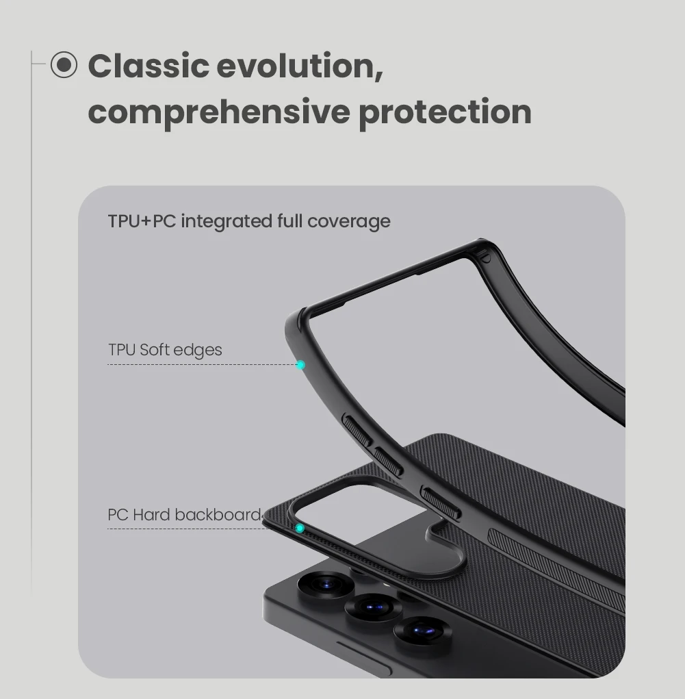 Ultracienkie etui Nillkin na telefon Samsung Galaxy S25 Ultra S24/S23/S22 Ultra PC+TPU Odporna na odciski palców osłona ochronna