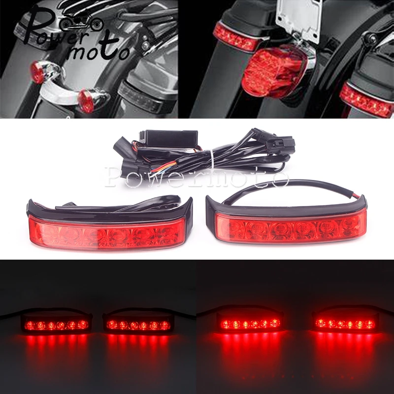 

Motorcycle Saddlebag LED Luggage Tail Turn Signal Lights Rear Brake Tail Light For Harley Road King Electra Street Glide 2014-20