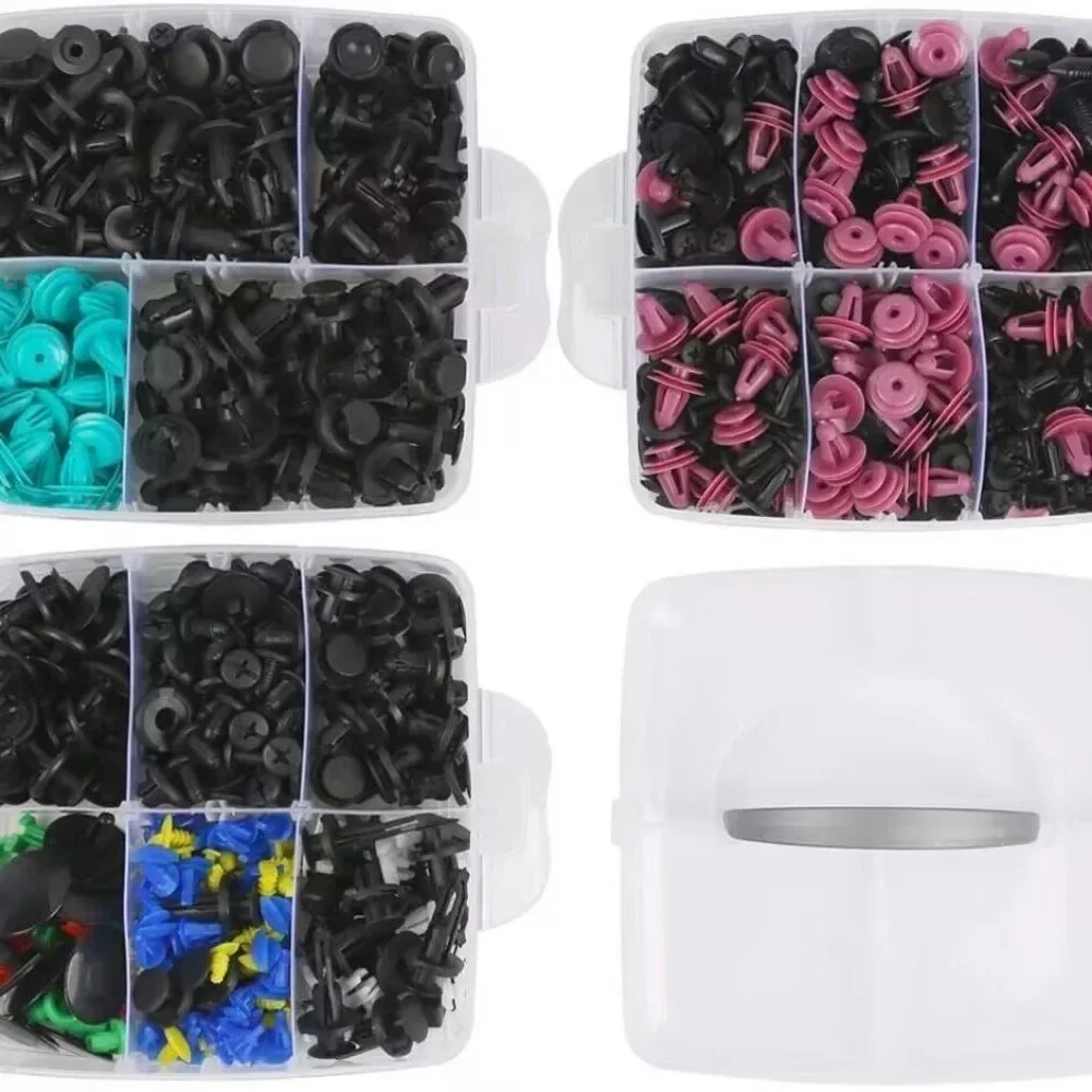 680PCS Auto Fastener Clips Car Body Push Retainer Pin Rivet Bumper Door Trim Panel Retainer Fastener Kit Auto Removal Tool