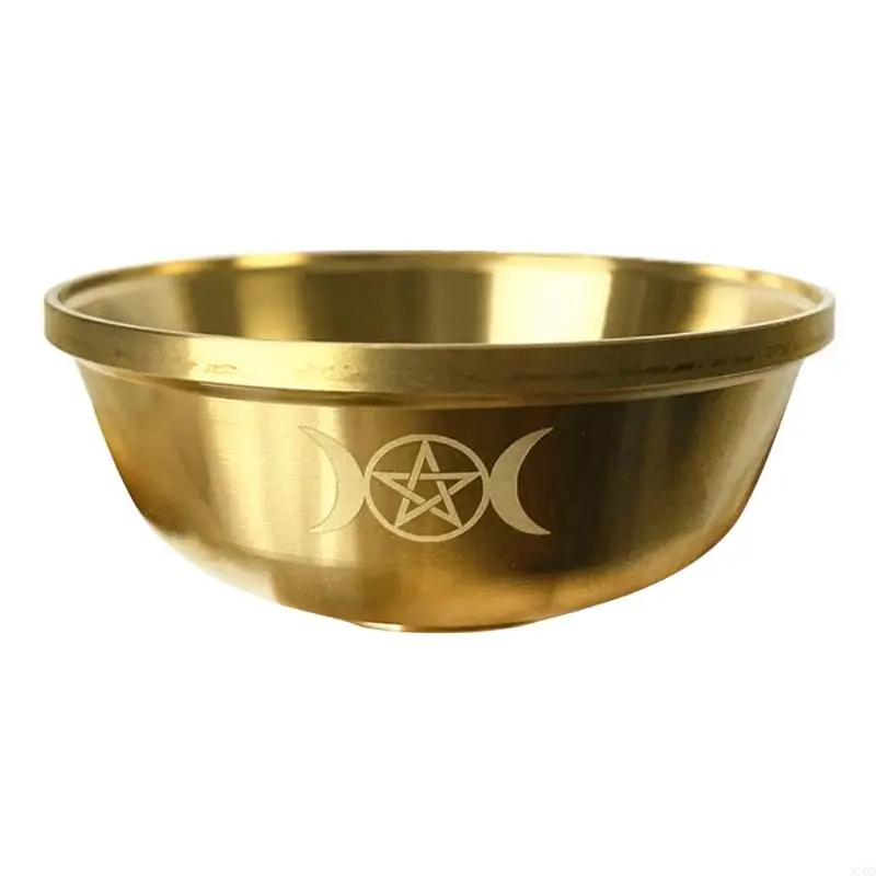 

Altar Bowl Ritual Gold Plating Tableware Ceremony Moon Divination Astrological Tool Witchcraft Prop Supplies A70D