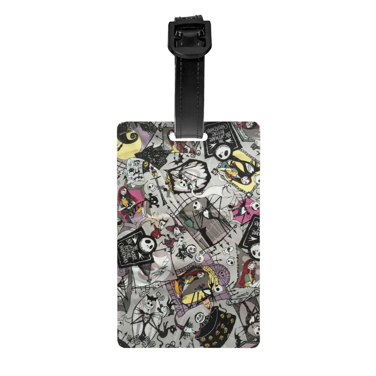 

Custom Cartoon The Nightmare Before Christmas Luggage Tag Jack Skellington Suitcase Baggage Privacy Cover ID Label