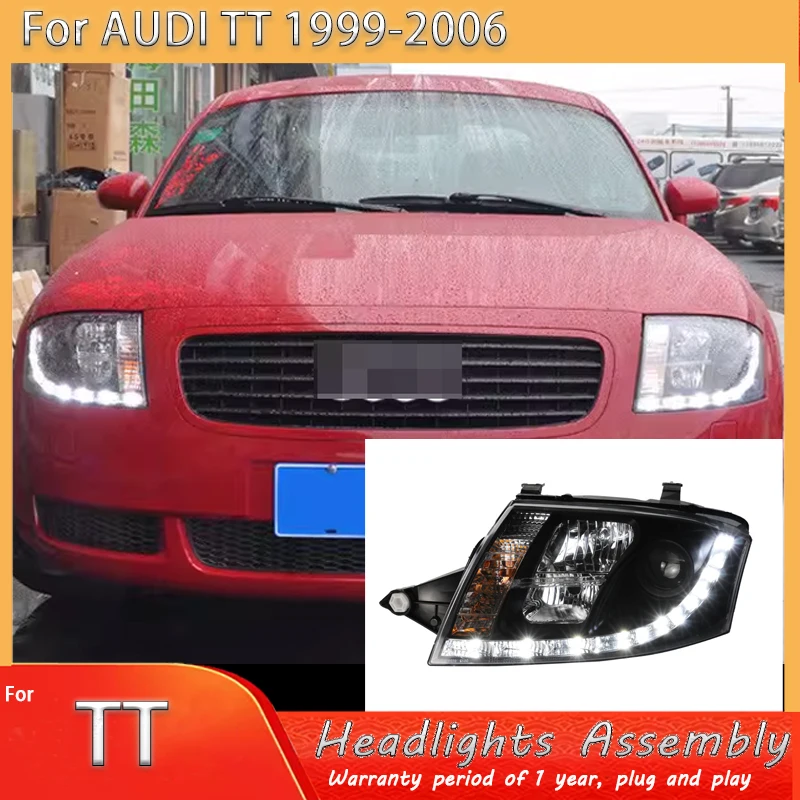 

Фары для Audi TT 1998-2006, новый стиль, светодиодные, комплект для модернизации, высококачественные линзы-проекторы, аксессуары.