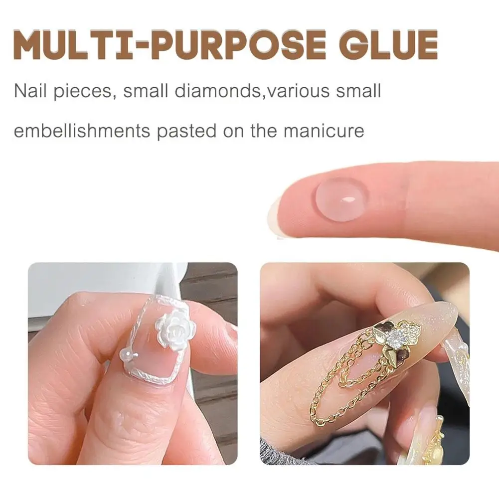 1PCS 10ml Solid Nail Tips Gel Transparent Clear Function Gel Nail Extension Gel Soak Off Nail Art Gel Need UV for women