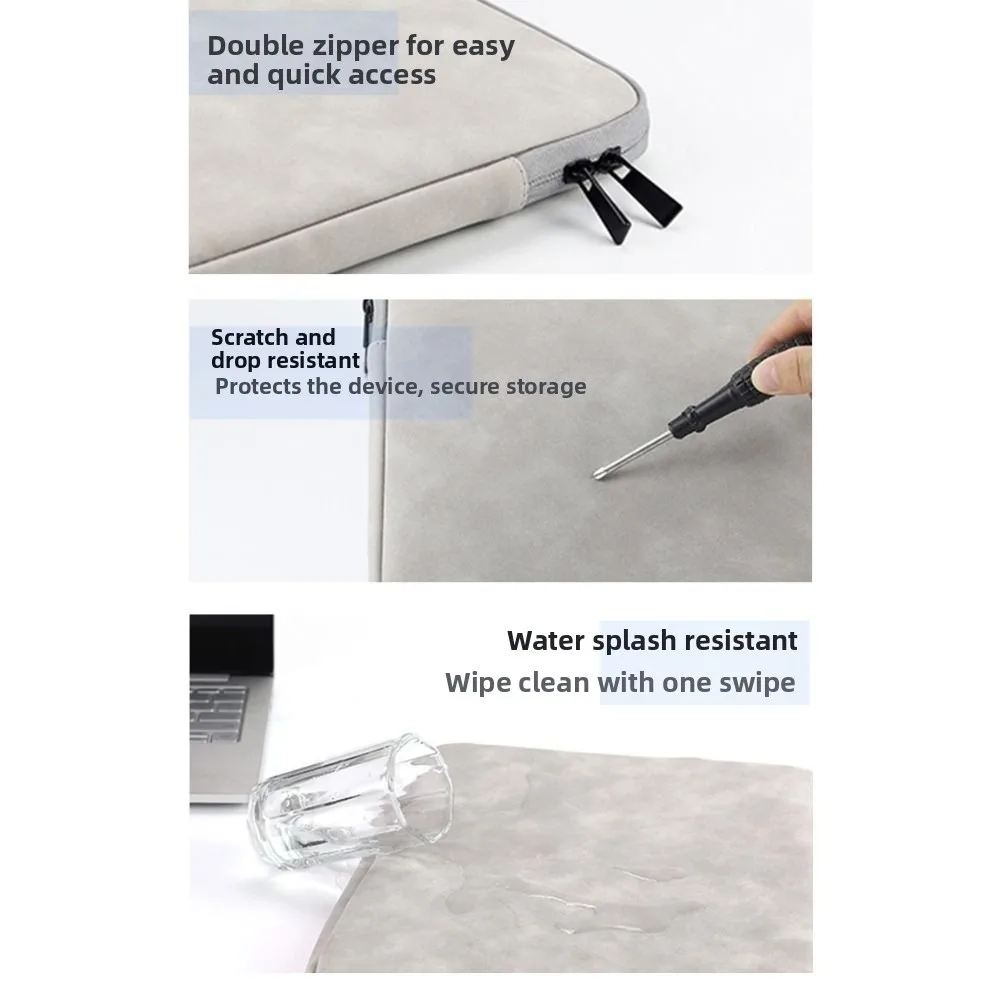 

Fashion Portable Laptop Sleeve Bag Soft Zipper Laptop Case 15.6 Inch Wear Resitant Laptop Sleeve Computer Protection