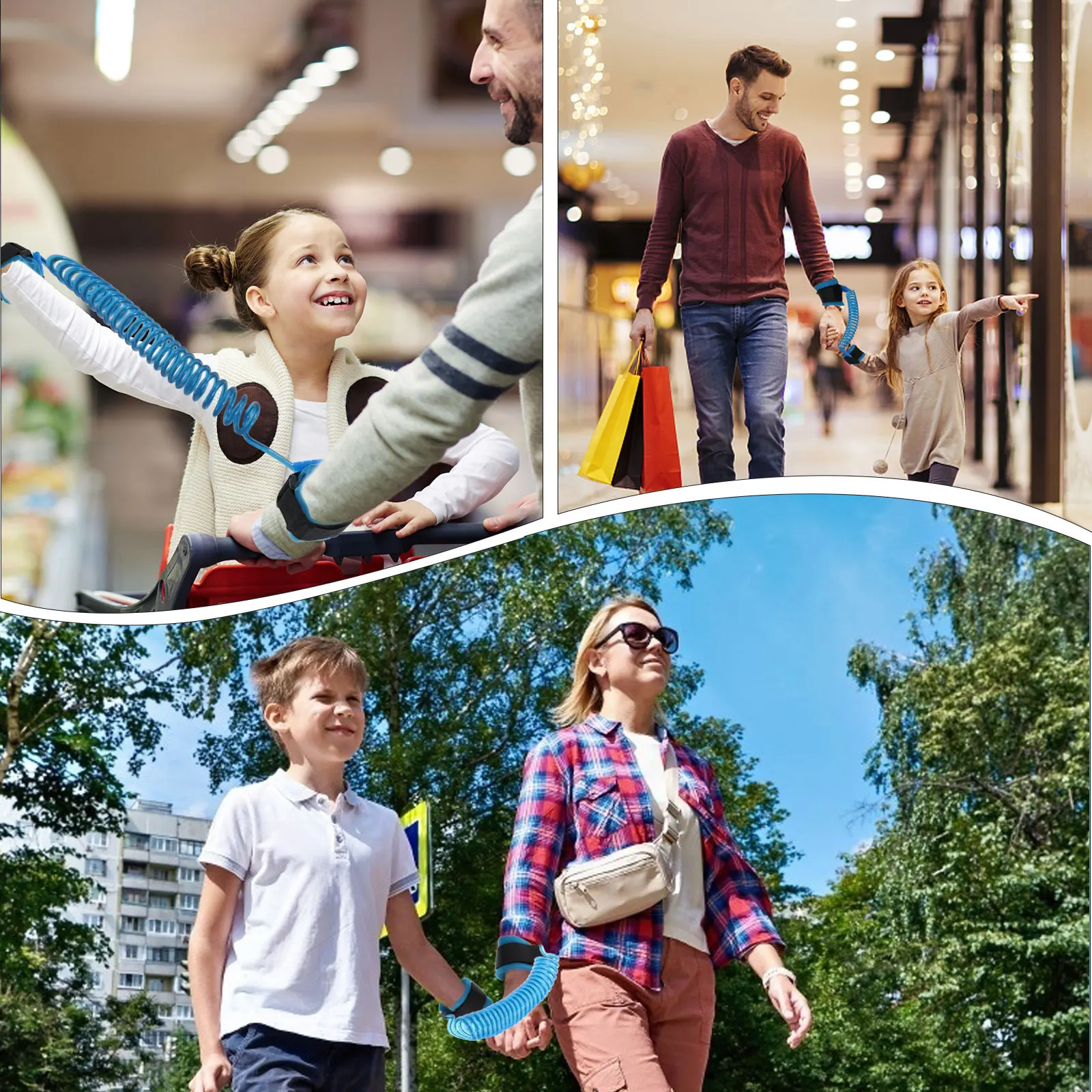 

2M Anti Lost Wrist Link Safety Strap Adjustable Kids Toddler Child Wrist Leash Outdoor Walking Harness Prevent Losing