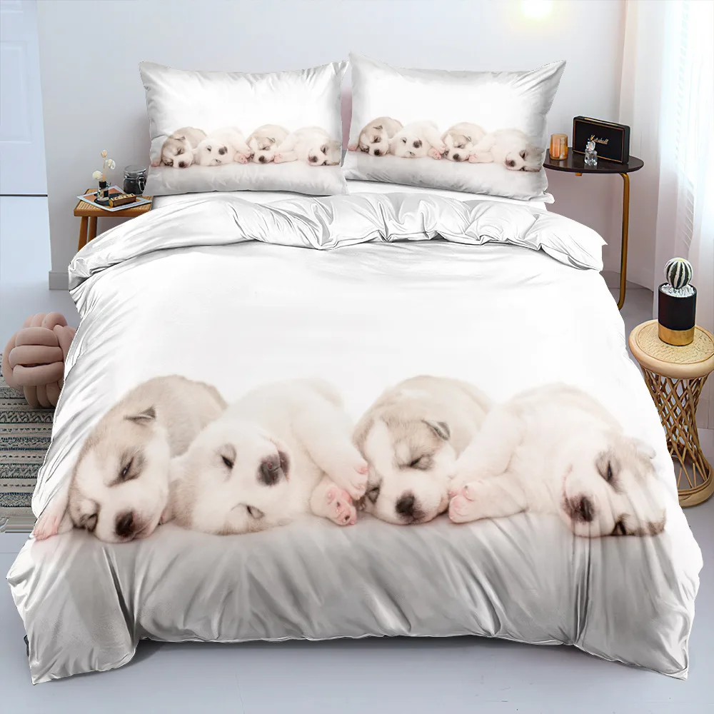 

2/3pcs bedding set Digital Print Comfortable Duvet Cover for Home Bedroom Decoration, 1 Duvet Cover and 2pillowcase with Zippers