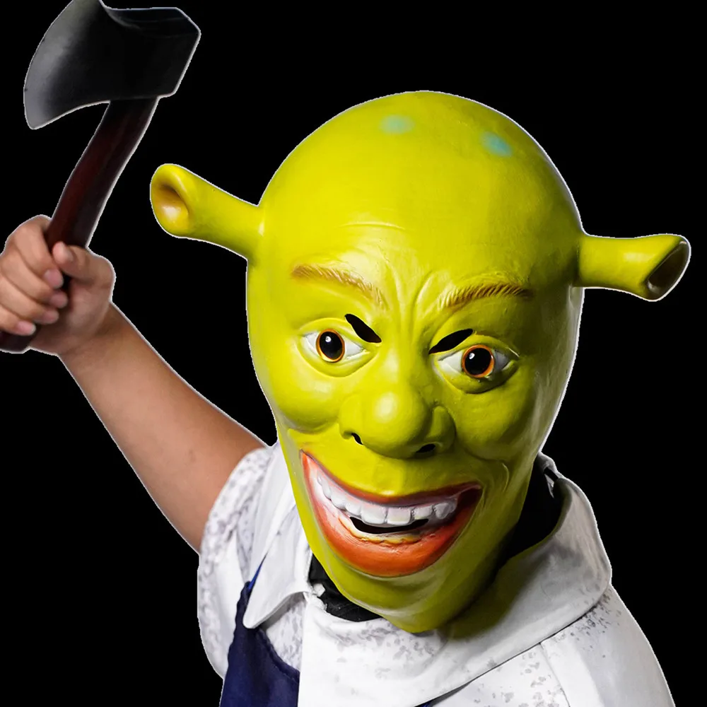 Halloween-Maske, Grüne Maske, Ganzgesichtsmaske für Erwachsenen-Cosplay – Detail 5