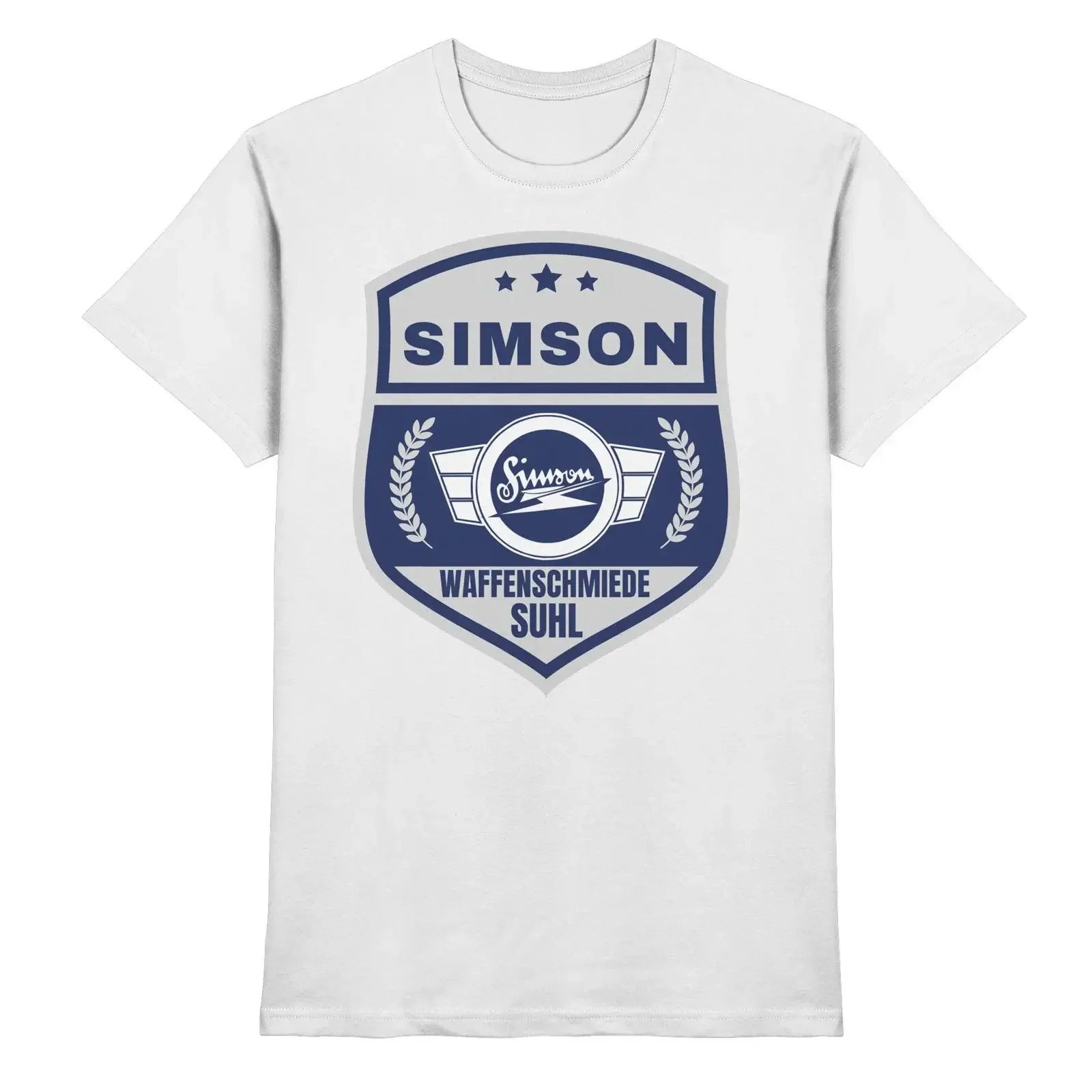 Simson Star Schwalbe Moped Freedom East Germany Ossi Premium T Shirt vintage Washed Slightly Casual homme Stretched Versatile