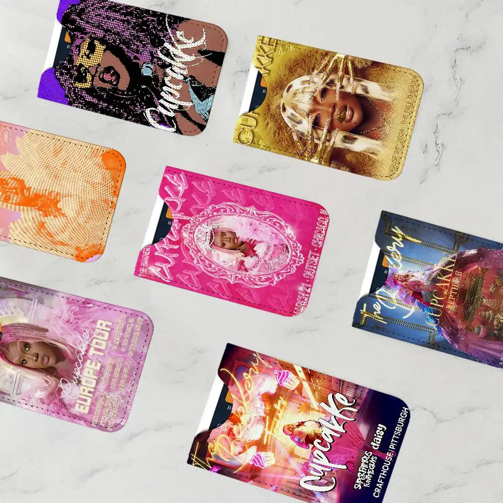 Rapper C-Cupcakke Dauntless PU Leather Cardholder Ultra Slim Credit ID Card Organizer Lightweight Business Card Holder