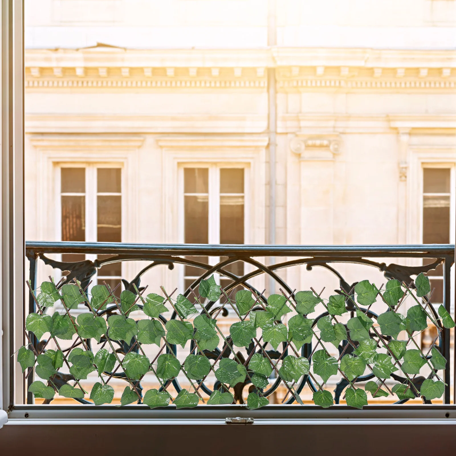سياج أوراق اصطناعية سياج نباتي أخضر قابل للتمدد لحديقة شرفة ساحة شاشة الخصوصية ديكور التحوط الصناعي للحديقة