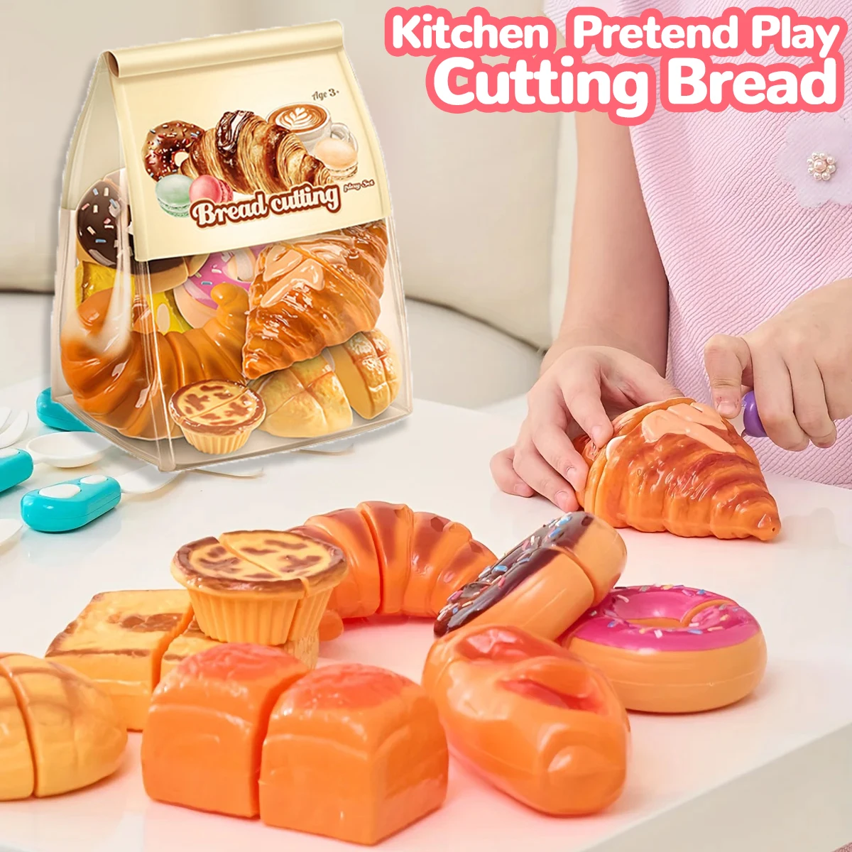 

Набор для нарезки хлеба и еды, игрушечная кухня для ролевых игр, миниатюрные имитационные игры в приготовление десертов, игры для домашней вечеринки, игрушка для девочек
