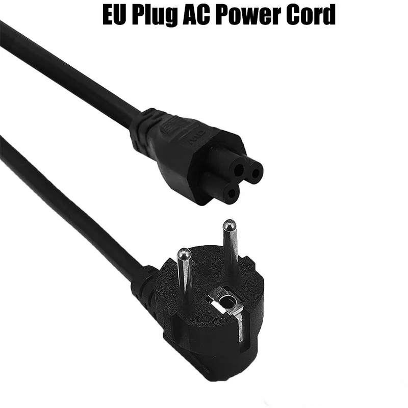 EU Plug Power Supply Cable IEC320 C5 0.5m 1.2m European AC Power Extension Cable For Dell Lenovo Asus Notebook Laptop Charger