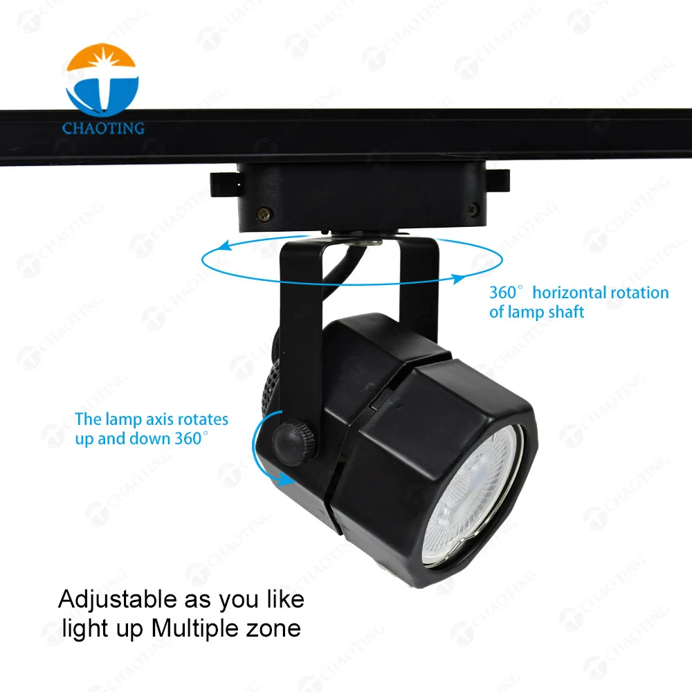 Commercial Octagon-Shape Ceiling Track Light With MR16 or GU10 Socket Wall Mount COB LED Wall Track Spot Light Fixture Housing