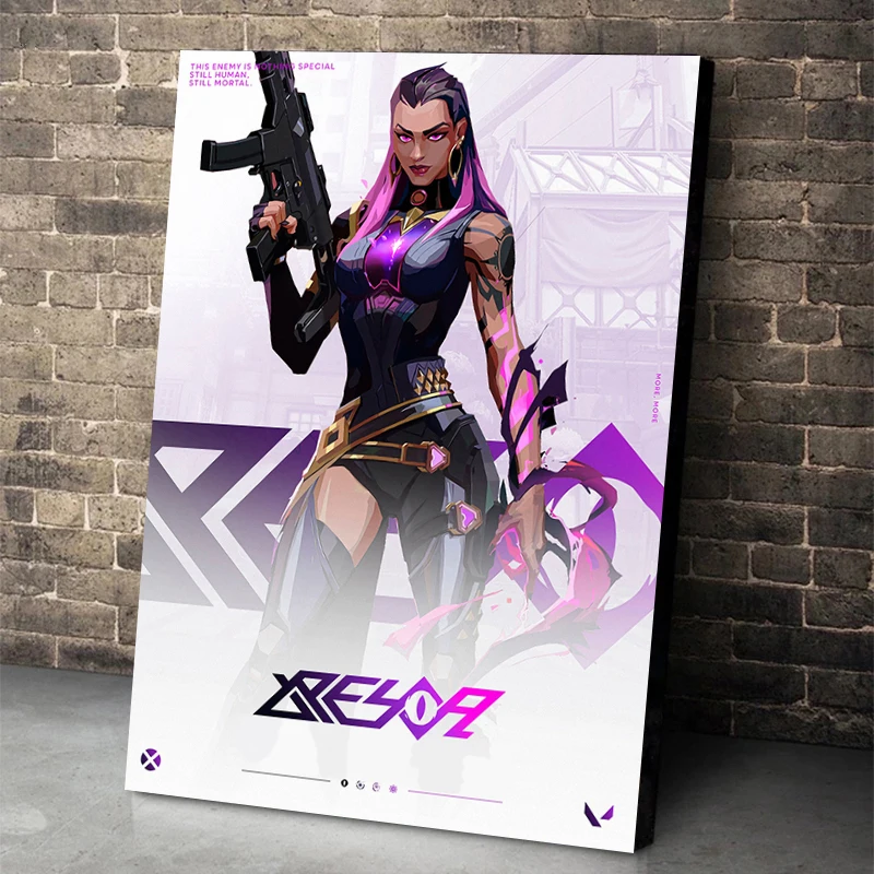 Game Valorant Character Posters Popular Shooting Games Prints Canvas Painting Valorant Wall Art Pictures Home Room Decoration