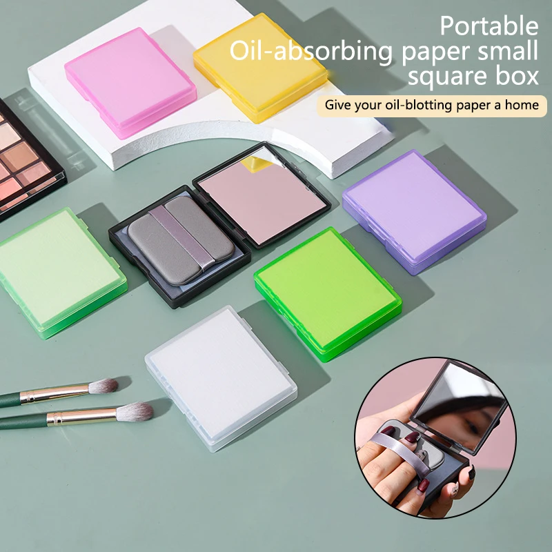 

Beauty Oil Absorbing Paper Powder Puff Safe PP Material Storage Empty Box Safe Multifunctional Cosmetic Waterproof Dustproof