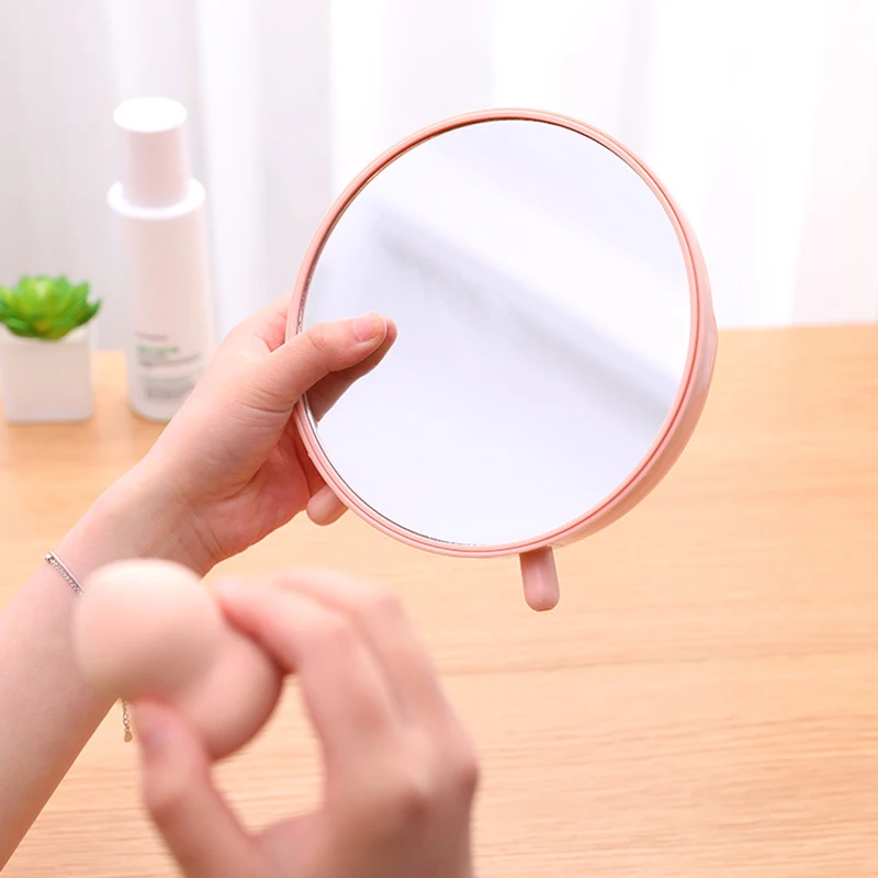 Makeup Mirror Desktop with Storage Organizer Stand Round Compact Mirror Beauty Tool Cosmetic Make Up Mirror Bathroom Accessories