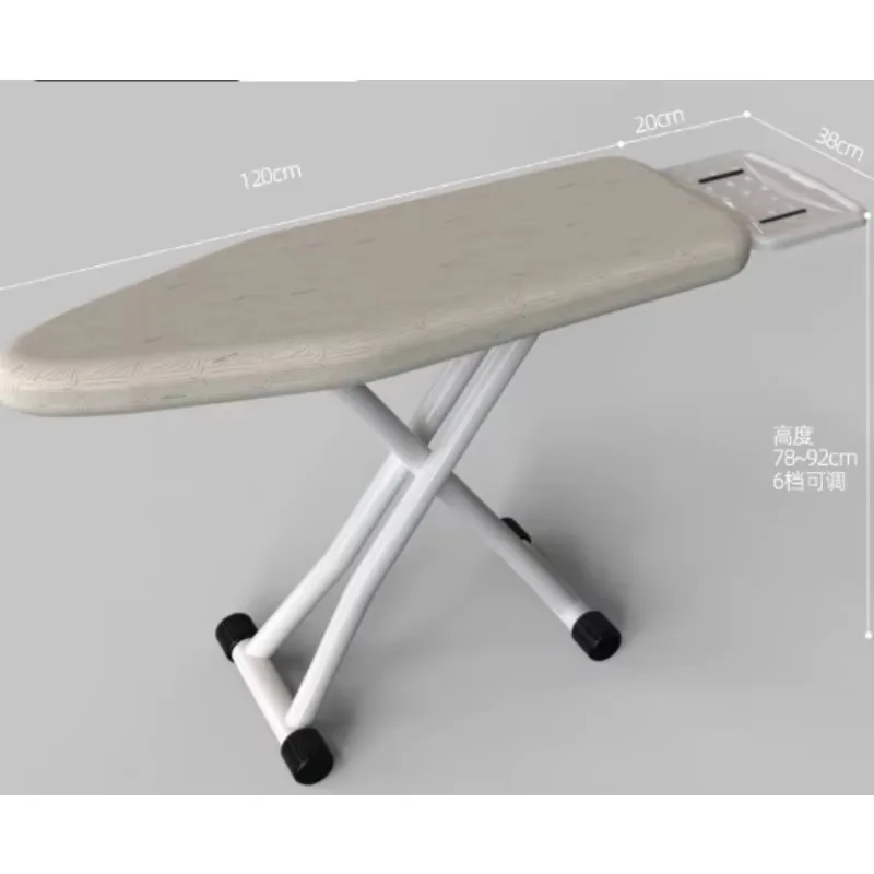 Ironing Board Foldable 6-Height Adjustable 120cm Extra Long Tabletop with Wheels Home & Commercial Use  Laundry Boutique