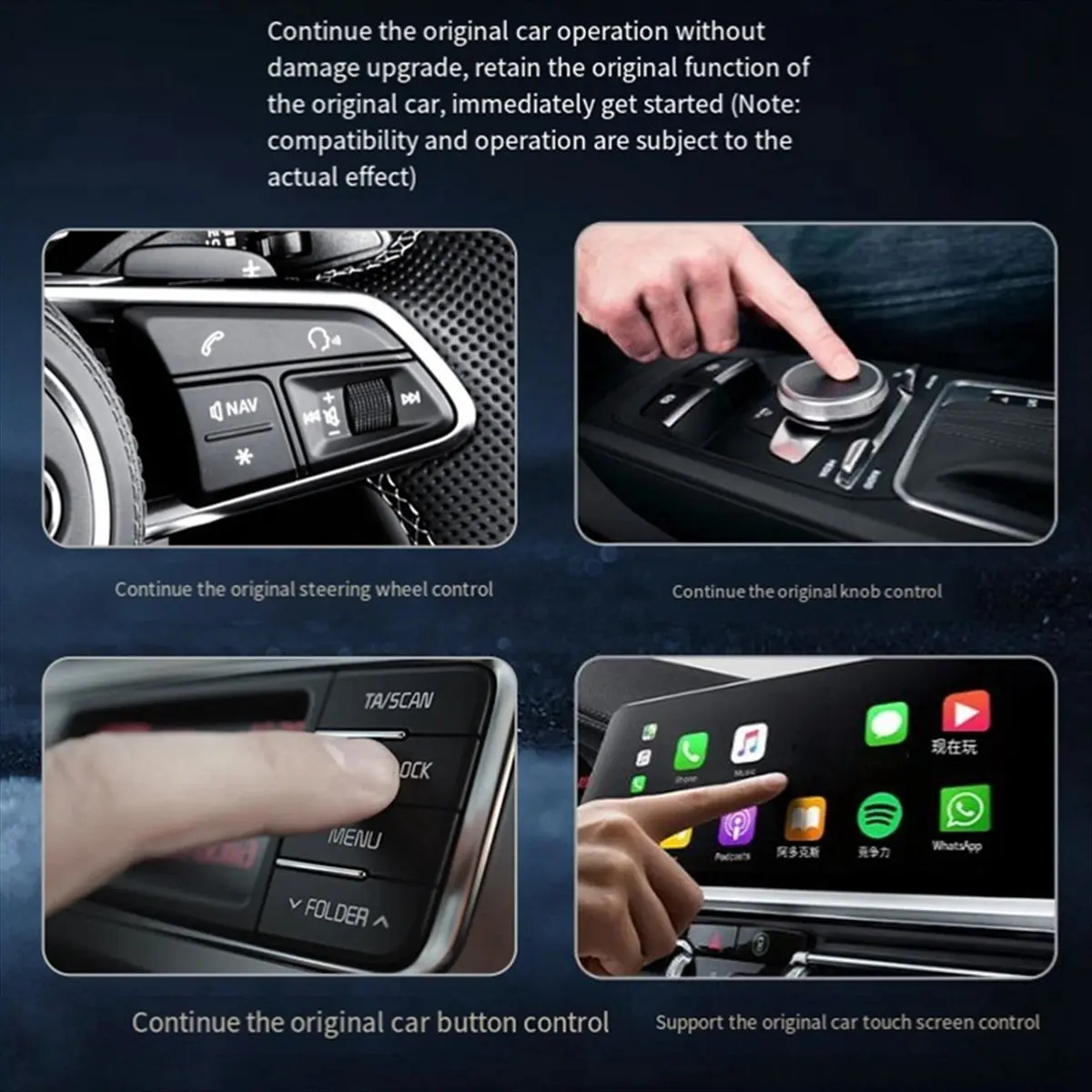 

Беспроводной адаптер A43M Carplay Android 4-в-1, 6G+64G, для преобразования проводного Carplay в беспроводной