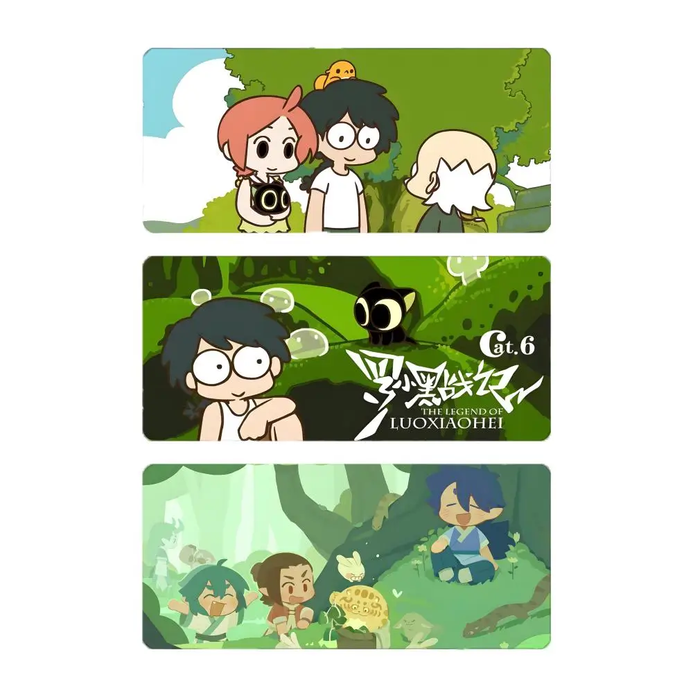 Cat Cute Warm Anime The L-Legend of Luoxiaohei Mouse Pad Large Gaming Mousepad with Stitched Edges Thickened Desk Mat PC