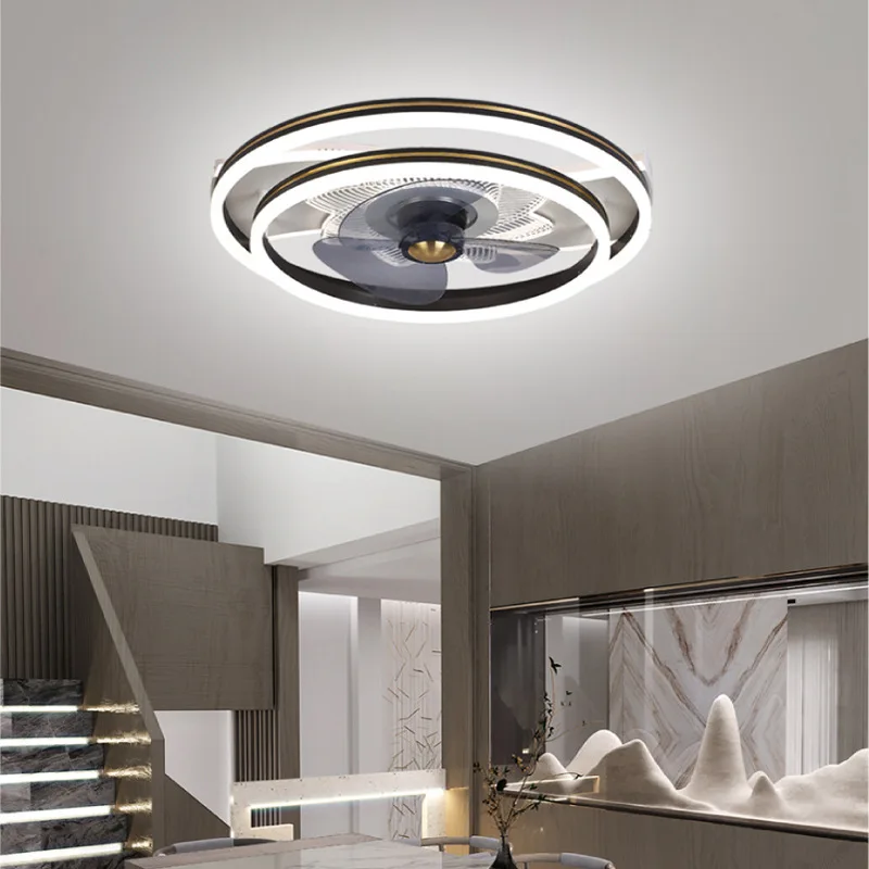 

LED Fan Light Ceiling Light Nordic Home Modern Minimalist Bedroom Restaurant Invisible Ceiling Fan Light Living Room Fan Light