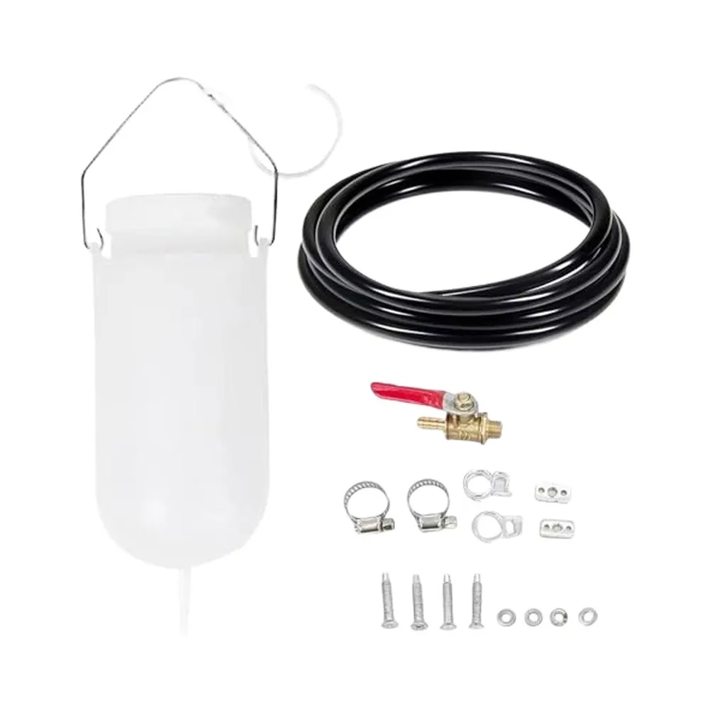 1 Piece 1L White Plastic Auxiliary Fuel Tank For Motorcycle Carburetor Balance Kit Extended Riding Range Outdoor Accessories