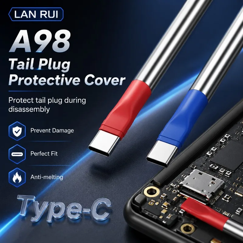 Lanrui A98 Tail Plug Anti-scald Protective Cover High Temp Resistant Sleeve for USB-C Port Repair
