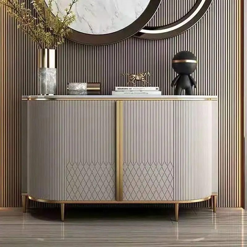 Light luxury door cabinet household wall decorative cabinet dining room modern simple entry marble dining side cabinet living