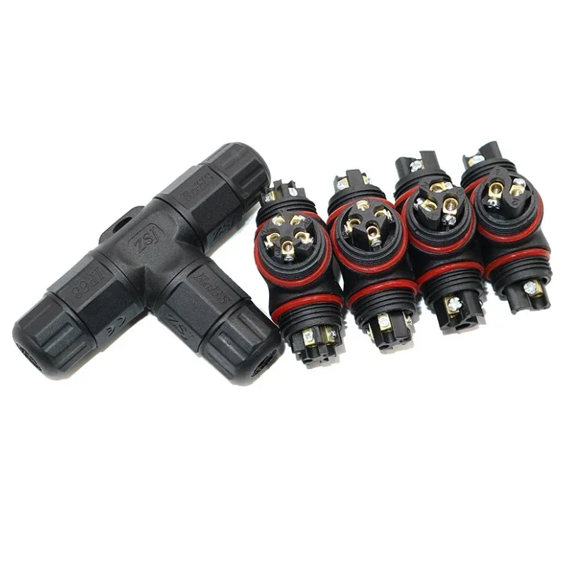 L20 Waterproof Connector Junction Box IP68 2/3/4/5 way Screw Wiring Joint Straight-through 3 4 5Pin Power Supply Drive Connector