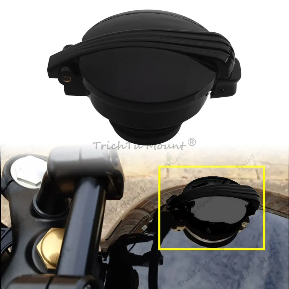 

Brand New Aluminum Fuel Gas Tank Cap Cover For Triumph Bonneville Scrambler Speed Twin Thruxton Vivid Black Oil Fuel Tank Cap