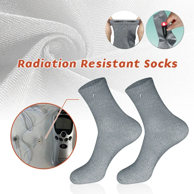

Anti Radiation Socks Silver Fiber Emf Protection Unisex Health Socks Conductive Anti Static Socks for Daily Comfort