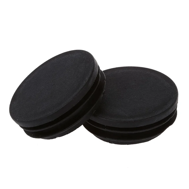 B08B-60 X Black Plastic 50Mm Dia Round Tubing Tube Insert Caps Covers