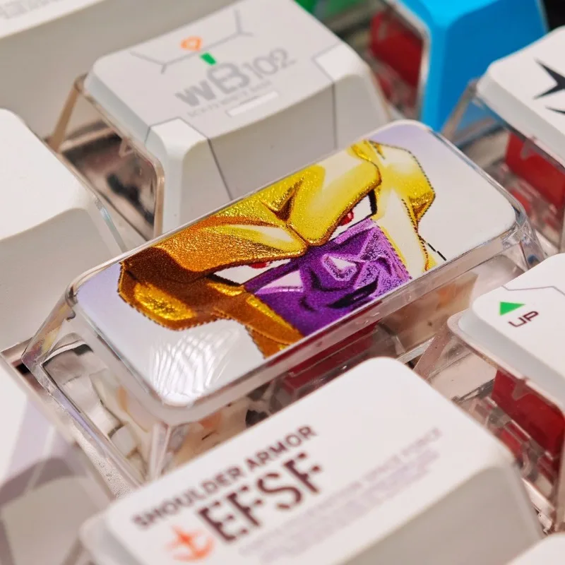 

Серия Dragon Ball, золотой клей Frieza 225U, позолоченный колпачок для клавиш с героями мультфильмов, крутая механическая клавиатура с горячими кровими, полупрозрачные колпачки для клавиш, подарки