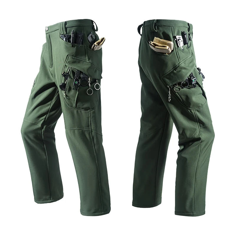 Herren City Gargo Winter Taktische Haifischhautjacken Wanderhose Angeln Klettern Trekking Lässige Jagd Campinghose M-5XL – Detail 25