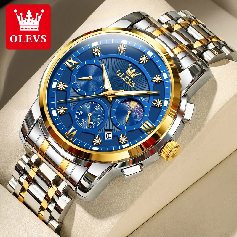olevs-2951-ビジネスクォーツ腕時計-メンズ-クロノグラフ-カレンダー窓-24時間表示-ステンレススチール-30m防水腕時計