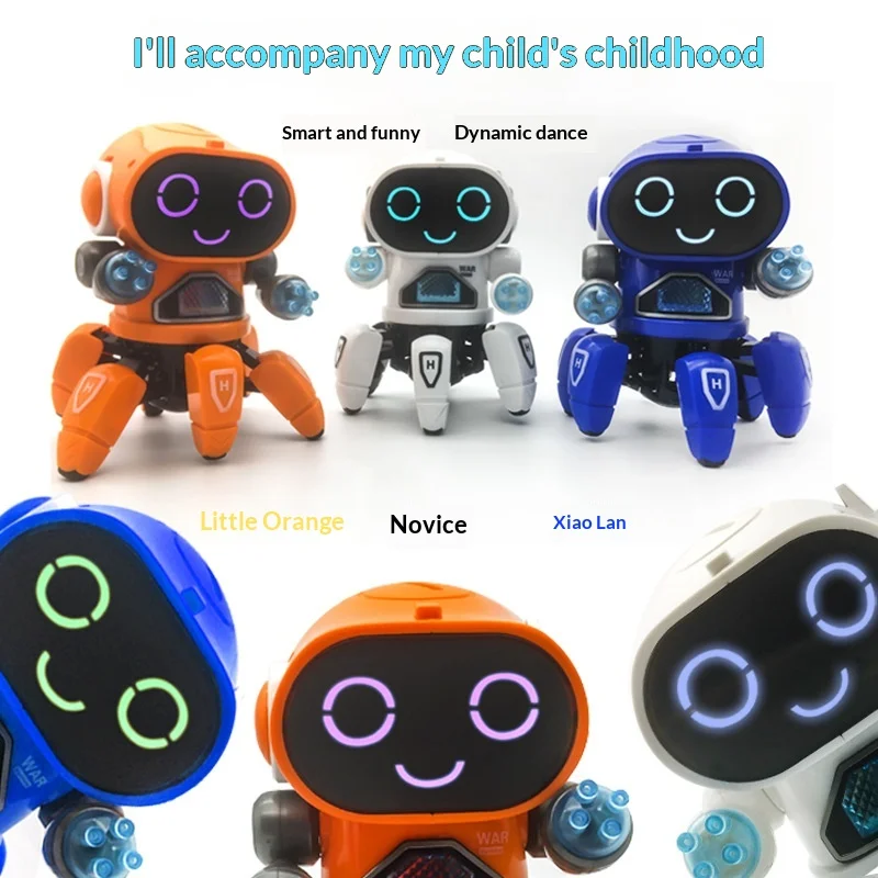 Jouet Robot de danse électrique intelligent avec musique, lumières LED, chant viral, jouet d'affichage interactif à Six griffes pour enfants, vente de rue