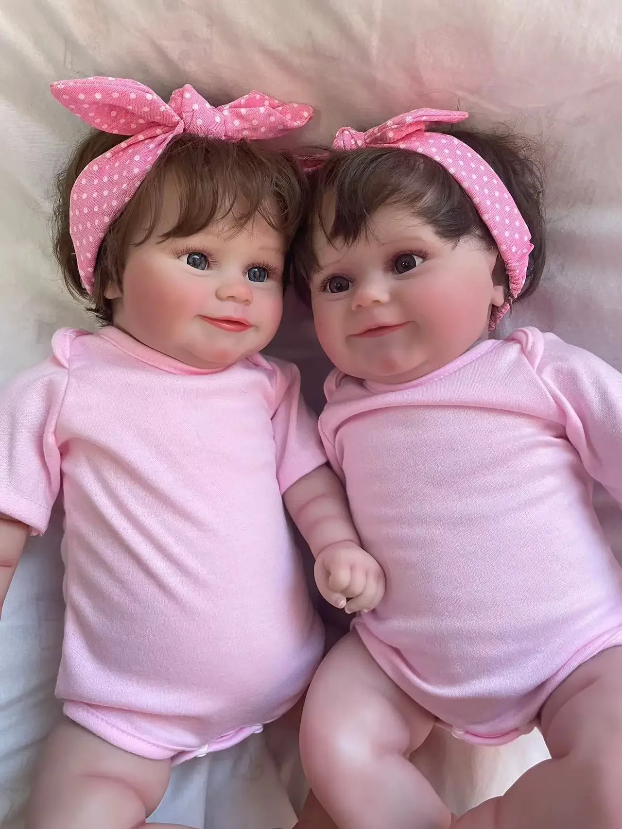 Clearance 50CM Maddie Reborn Baby Girl Doll Soft cloth body Lifelike Real Hand-Root Hair Baby Children's Toy Xmas Gifts