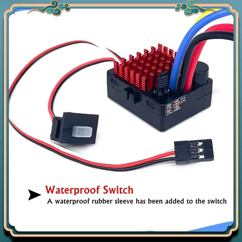 (جديد) - مقاوم للماء 60A ESC WP-1060-RTR وحدة تحكم إلكترونية في السرعة BEC 5V/2A لشاحنة سيارة RC 1/10 540 550 محرك RC