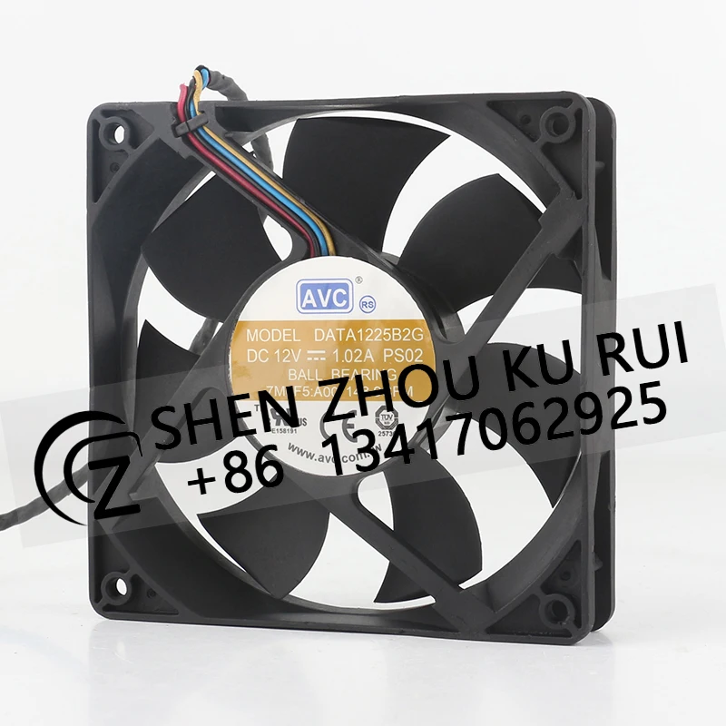 12CM cooling fan New AVC 12V 1.02A AC EC 12025 120X120X25MM Speed regulation chassis Large air capacity DATA1225B2G