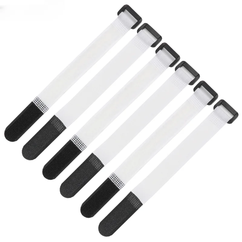 Cable Tie Fishing Rod Non-slip Firm Reverse Buckle White Fishing Tackle Rod Holder Accessories Reusable Self Adhesive Ties