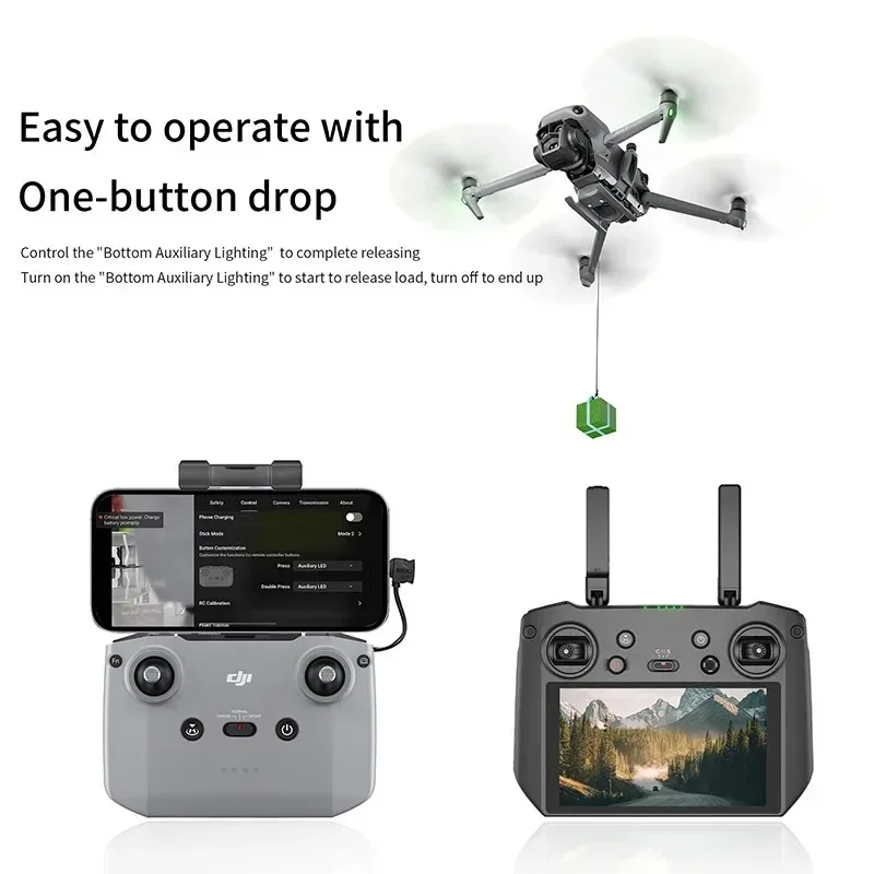 Sistema STARTRC Airdrop per DJI Mavic 3 Pro consegna pubblicitaria lanciatore di esche da pesca con supporto per fotocamera Luce del carrello di