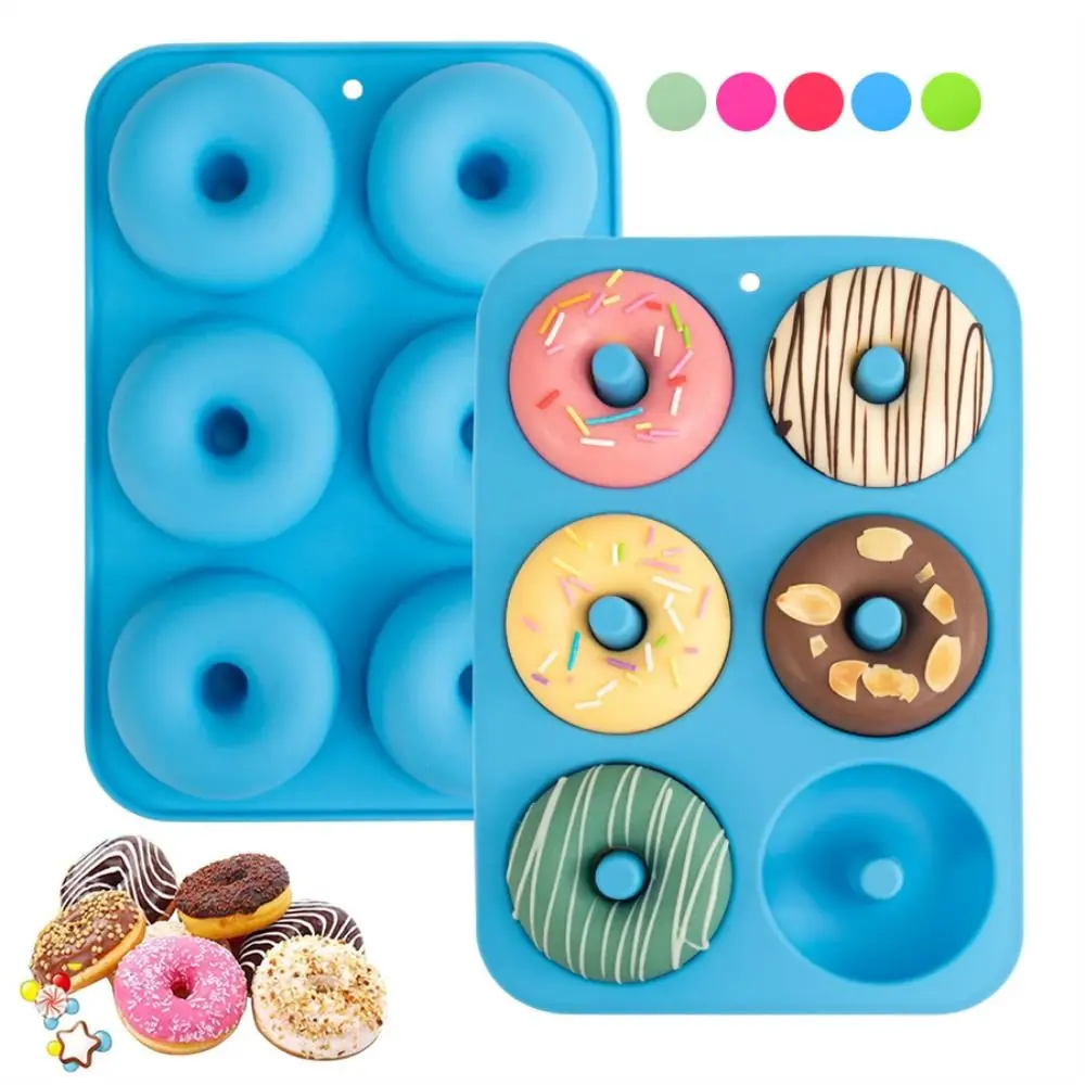 New Silicone Donut Mold Non-Stick High Temperature Resistant Baking Pan Round Mold Flexible Baking Utensils Dessert DIY