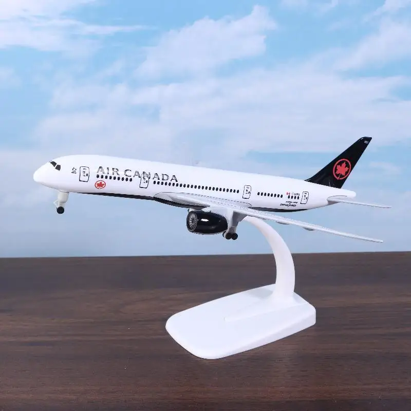 

1 комплект B787 Air Canada Airlines 20 см, модель самолета, литой под давлением сплав металла с колесами