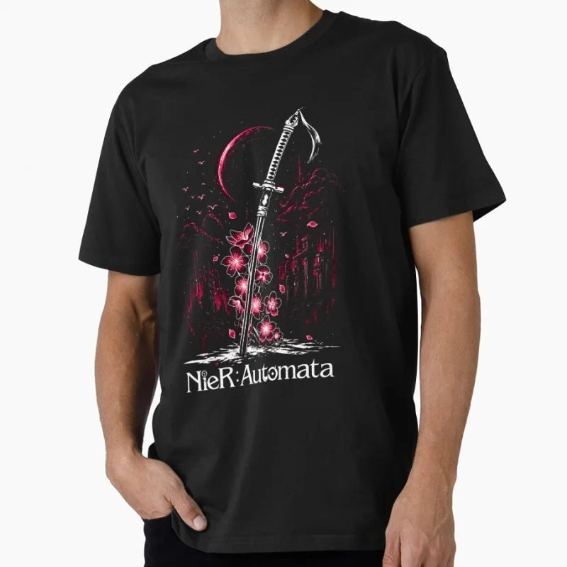 

2B NieR Automata Yorh No. 2 Type B Anime T-shirt for Gamer 0609 Waifu Girl Cyber Punk Graphic Clothes Y2K Tee US Size Tops S-6XL