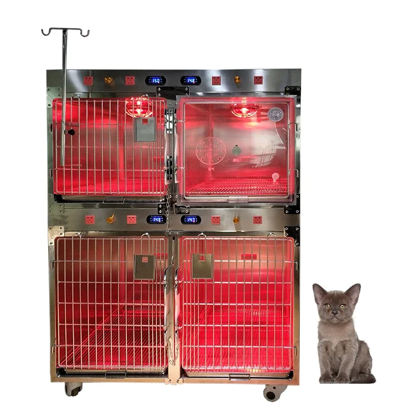 

EUR VET Animal Combined Hospital Veterinary Oxygen Cage Large Dog Cat Kennel Veterinary Icu Cage