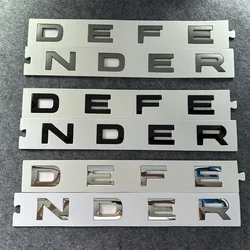 3D ABS DEFENDER Letter Logo Stickers Decals For LH 2020-2023 DEFENDER Car Front Hood Rear Trunk Body Emblem Badge Accessories