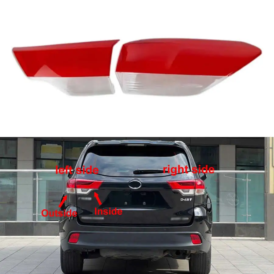 

Для Toyota Highlander 2018 2019 2020 2021, сменная крышка заднего фонаря, задний фонарь, задние стоп-сигналы, маска из плексигласа